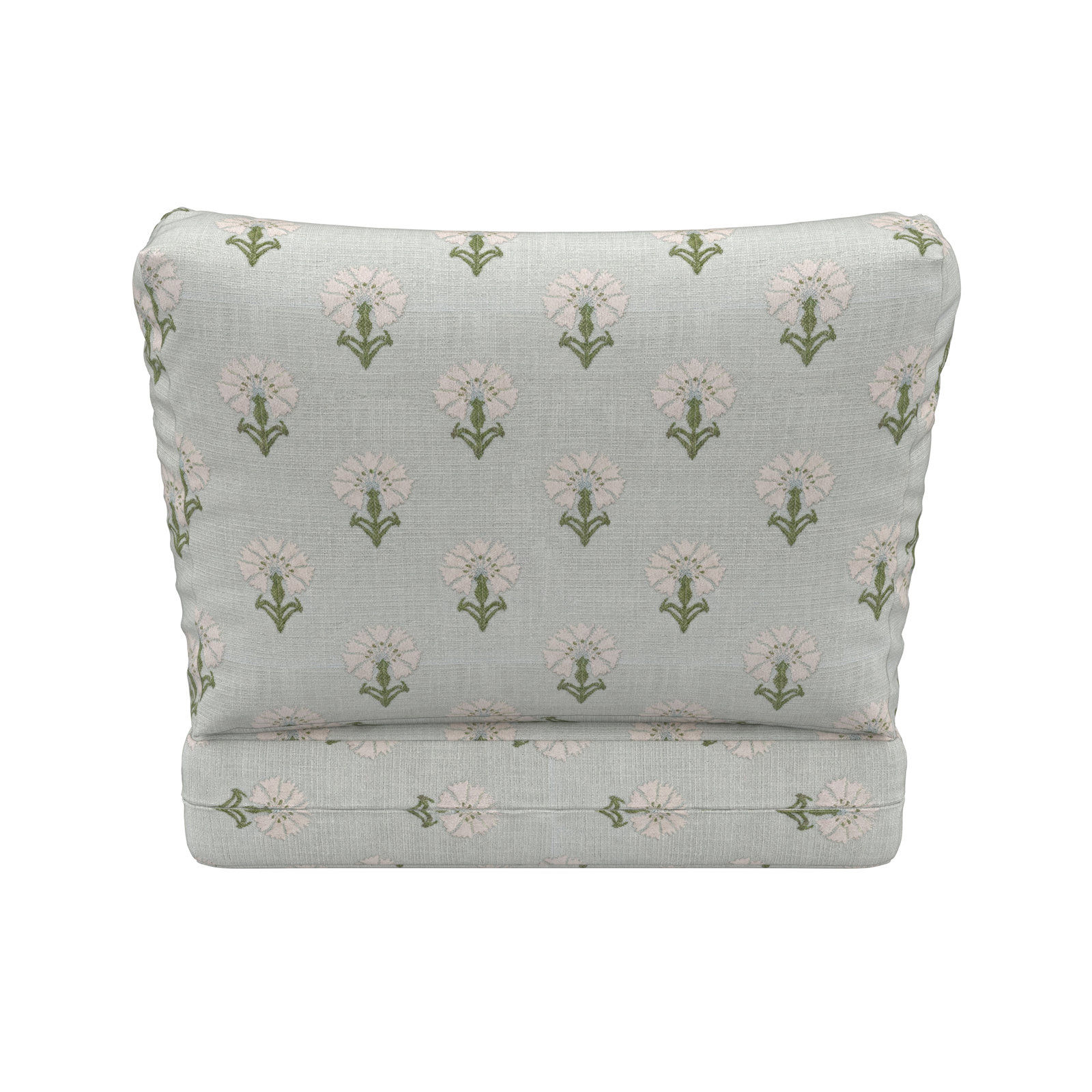 Amala 25" Floral Sunbrella® Seat and Back Cushion, Mira Celeste