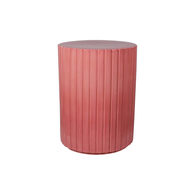 Ceramic Furniture Outdoor Round Side Table, Rose