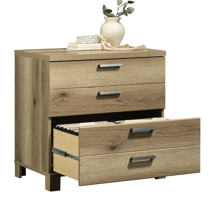 Classeur latéral brun avec solution de rangement pratique, fonctionnement en douceur des tiroirs, serrure et configuration simple en T pour les petits espaces de bureau Rangement, mouvement, utilisation
