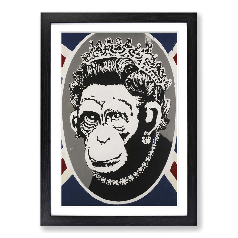 Banksy - Single Picture Frame Painting, Black