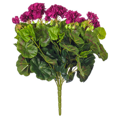 Artificial Polyester Geranium Bush