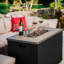 Emeram 43 Inch Propane Outdoor Fire Pit Table with Lid-695320237