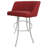 Swivel Upholstered Counter Stool with Metal Frame-83238598