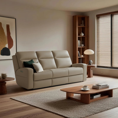 Genuine Leather And Zero-gravity Reclining Sofa with Thriple Power