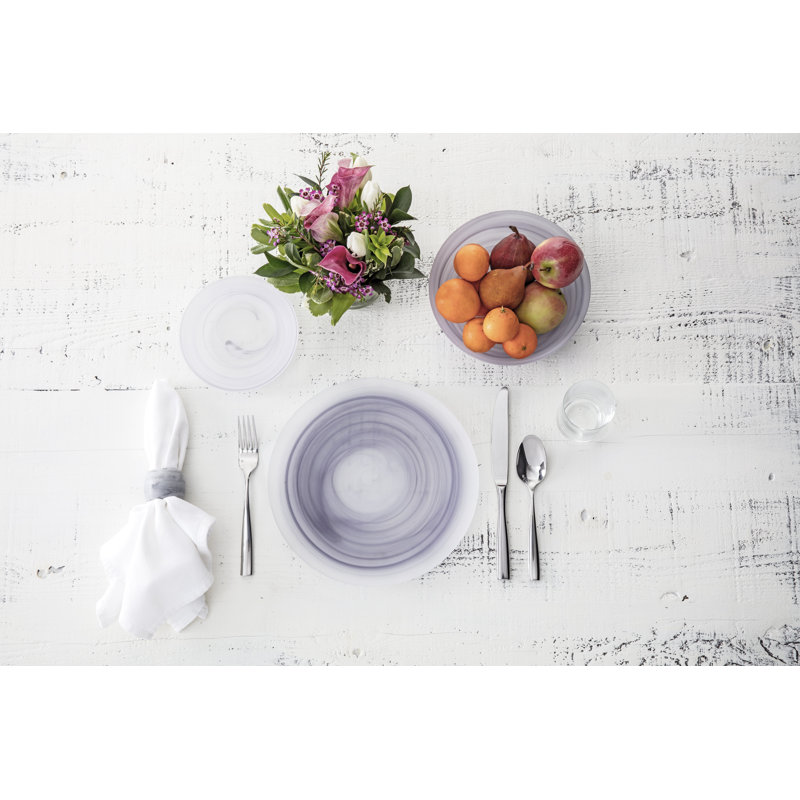 D&V La Jolla Amethyst 8" Large Salad Bowl, Set of 2, Amethyst Purple