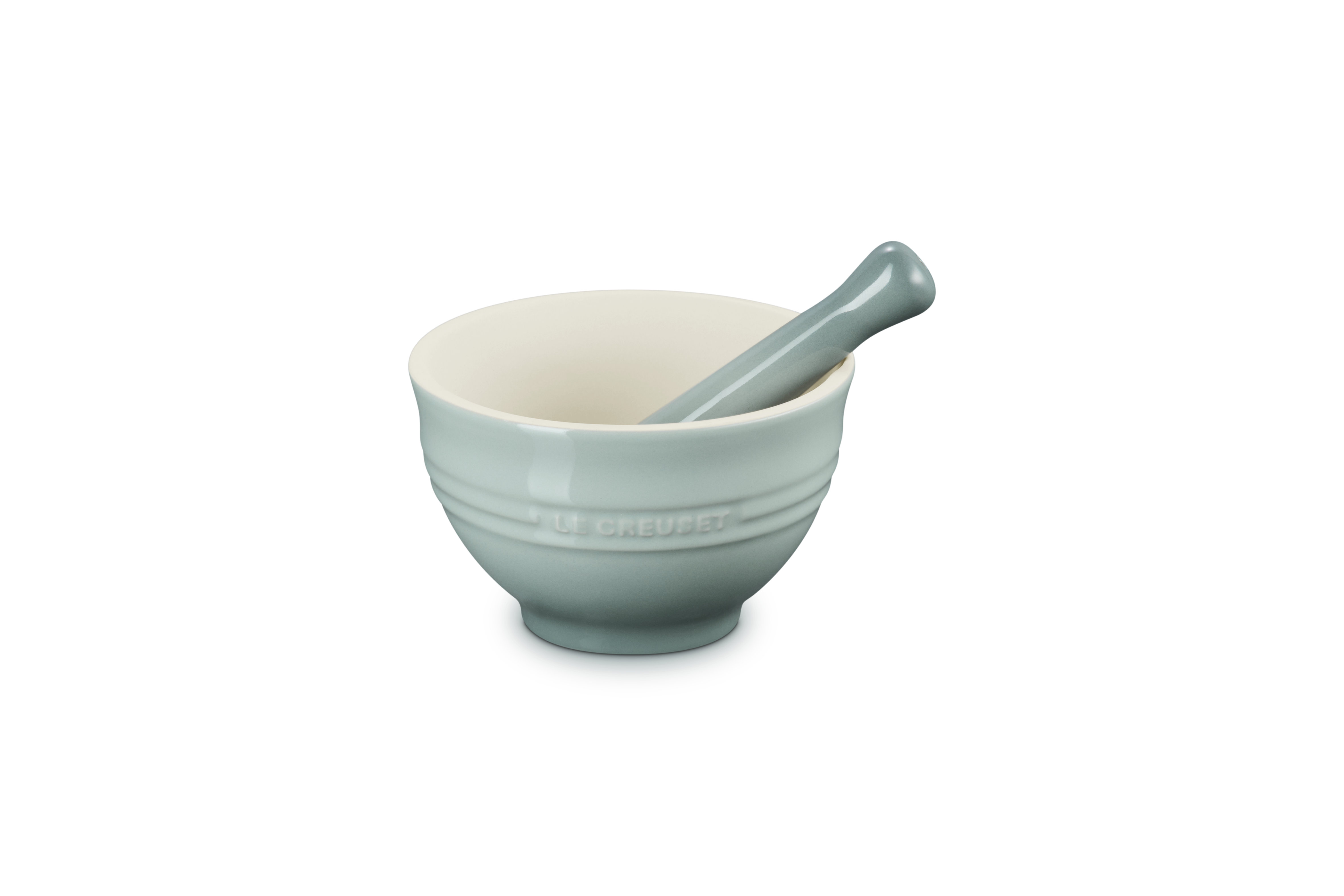 Le Creuset Stoneware Mortar And Pestle, 10 Oz. - Sea Salt - Sea Salt
