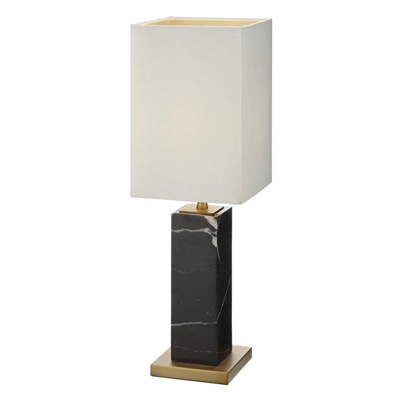 Feaster Marble Table Lamp, Black
