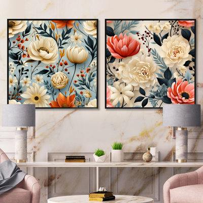Ensemble de 2 bohèmes floraux Boho