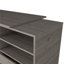 Bureau 120, deux tiroirs, deux tablettes