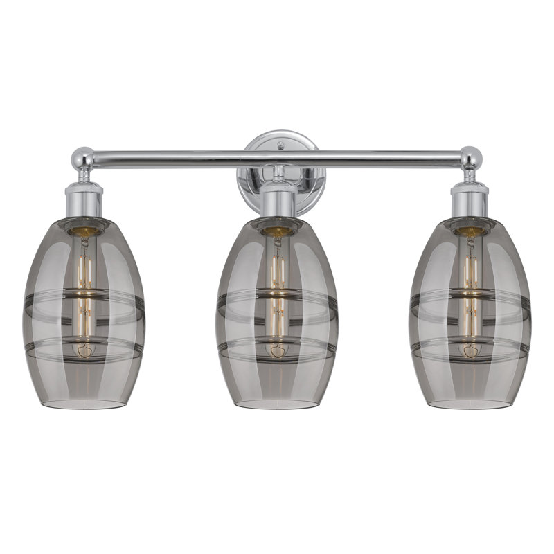 Kusham 3 - Light Dimmable Vanity Light, Clear, Polished Chrome