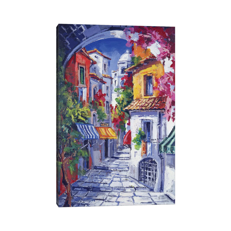 Vicolo Caratteristico by Roberto Di Viccaro - Wrapped Canvas Painting, 20.32 cm H x 30.48 cm W