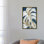Monstera bleu - reproduction d'art murale - toile encadrée
