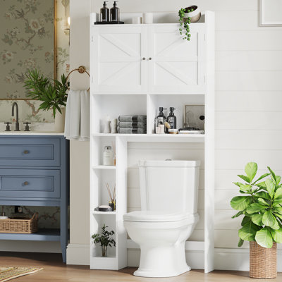 Armoire de rangement au-dessus de la toilette avec tablette réglable