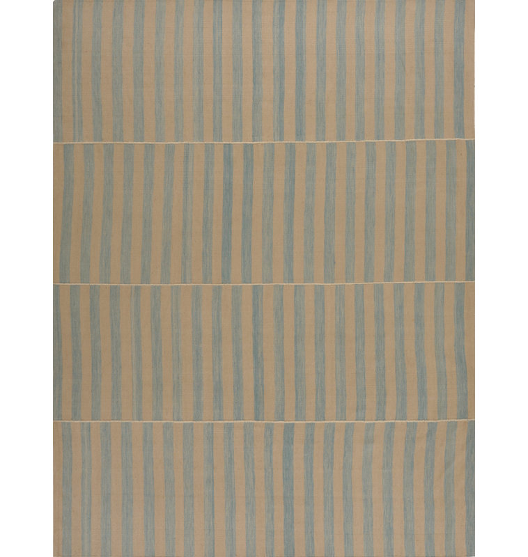 Striped Area Rug in Brown/Blue