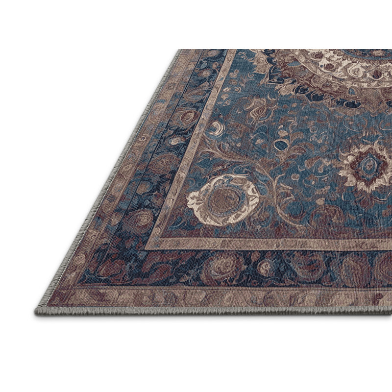 Tapis gris lavable à la machine, Rectangle 5 pi x 7 pi