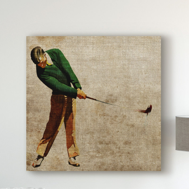 « rétro sports ii », reproduction d’impression sur toile tendue, H 18 po x l 18 po x P 2 po