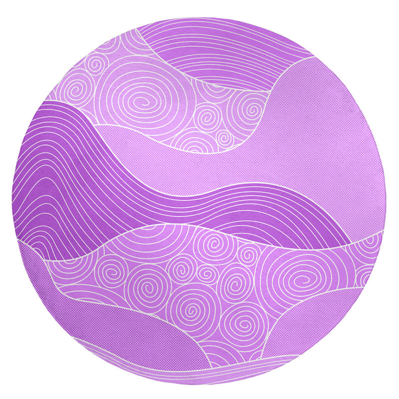 Chenille Abstract Indoor Rug, Round 5'