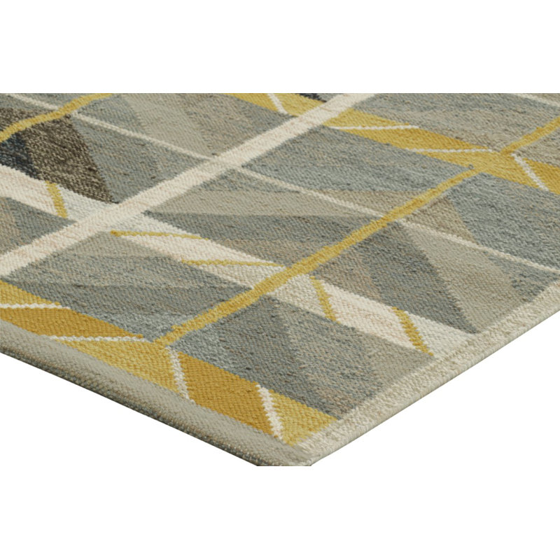 Scandinavian Wool Geometric Area Rug, Rectangle 6' x 9'