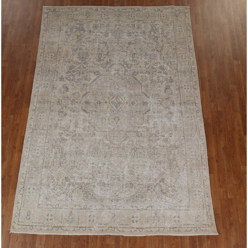 Kardale One-of-a-Kind 6'5" X 9'6" 1970s Wool Area Rug in Beige