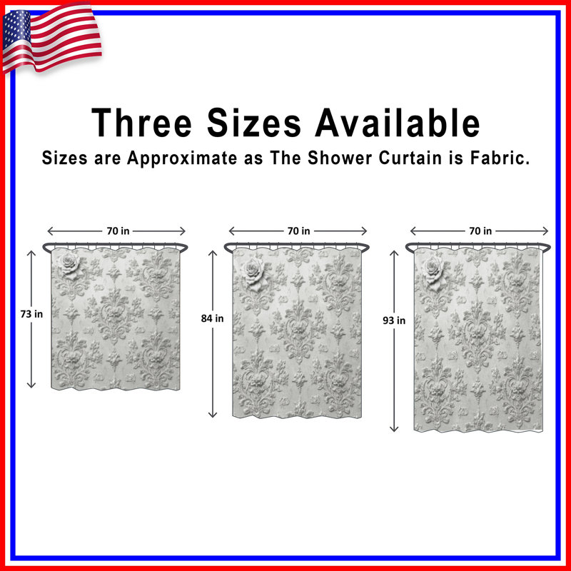 Rideaux de douche Ornate Floral, 70in W x 72in H