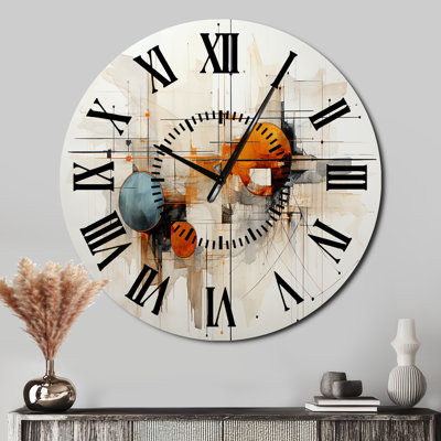 Horloge murale Teal Orange