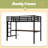 Metal Twin XL Size Loft Bed With Power Outlet And LED Lighted, Space-Saving, Noise Reduced-94154394