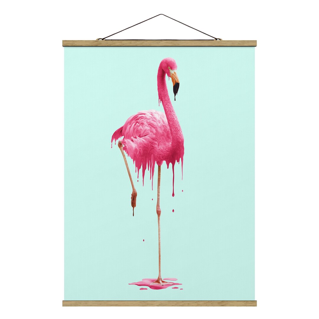 Stoffbild Melting Flamingo von Jonas Loose