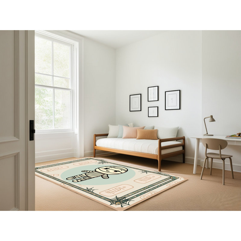Tapis de vacances d'Halloween The Holiday Aisle®, Rectangulaire 7 pi x 10 pi