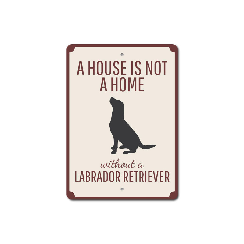 Enseigne en aluminium Lab Dog, H 14 po x l 10 po x P 0,04 po