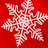 48 In. Red Velvet Tree Skirt With White Snowflakes And Pom Poms