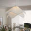 Luminaire suspendu simple en tissu à 1 lumière à intensité variable avec ampoule E26 Canek