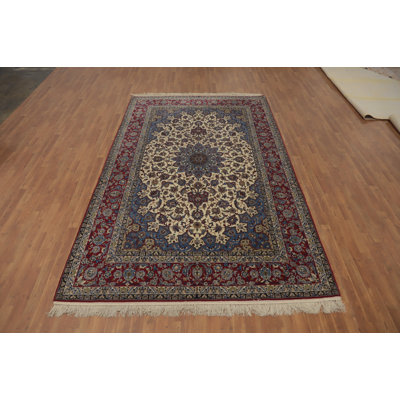 Vegetable Dye Silk Traditional Area Rug 7x11