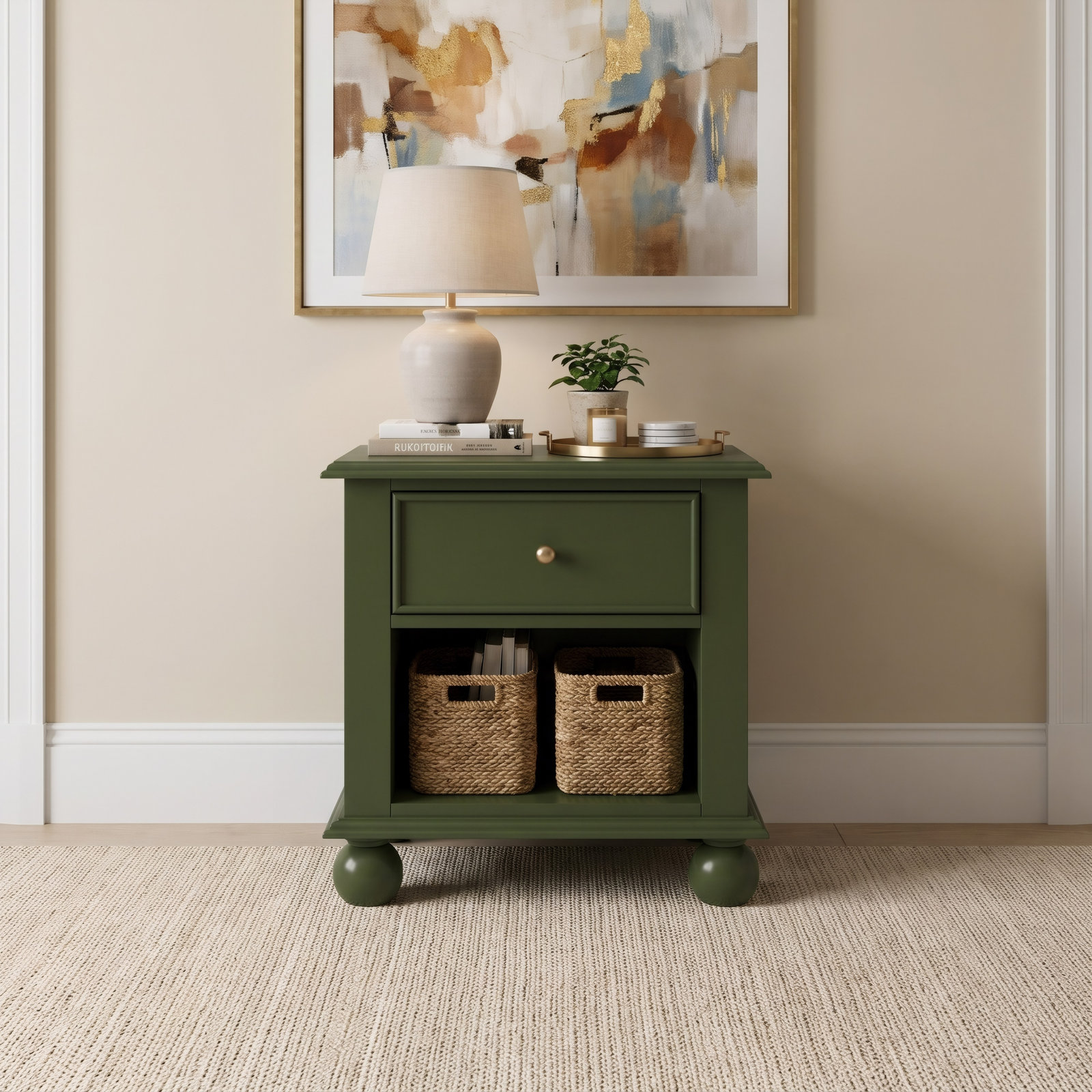 1-Drawer Mahogany Nightstand, Juniper