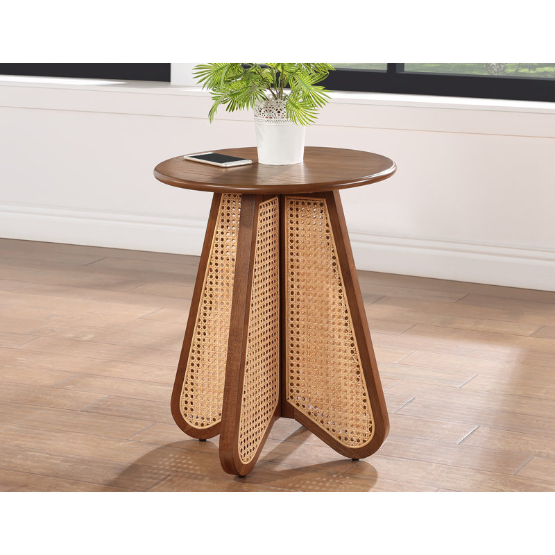 Table de bout en bois massif Aydenne, Brun