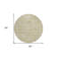Tapis rond 8 po beige et brun