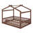 Classic Wood House Bed Frame with Protective Fence-129109675