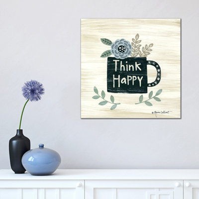 Think Happy by Annie LaPoint - Print on Canvas