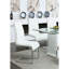 2 chaises d'appoint modernes rembourrées blanches, pieds en métal, utilisation de 2 chaises contemporaines avec pieds pour la salle à manger