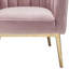 Chaise d'appoint Colla, velours rosé et finition dorée