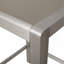 Table de bar d'extérieur en aluminium avec plateau en verre de 43 po, finition grise