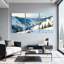 Hiver, forêt, montagnes enneigées, forêt, paysage d'hiver, ensemble de 3 impressions sur toile-483251703