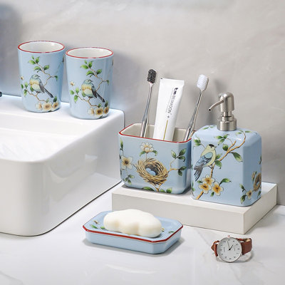 Ceramic Bathroom Accessories Set