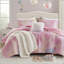 Ensemble de courtepointe imprimé tie-dye aquarelle 4 pièces pour lit double/queen avec coussin décoratif