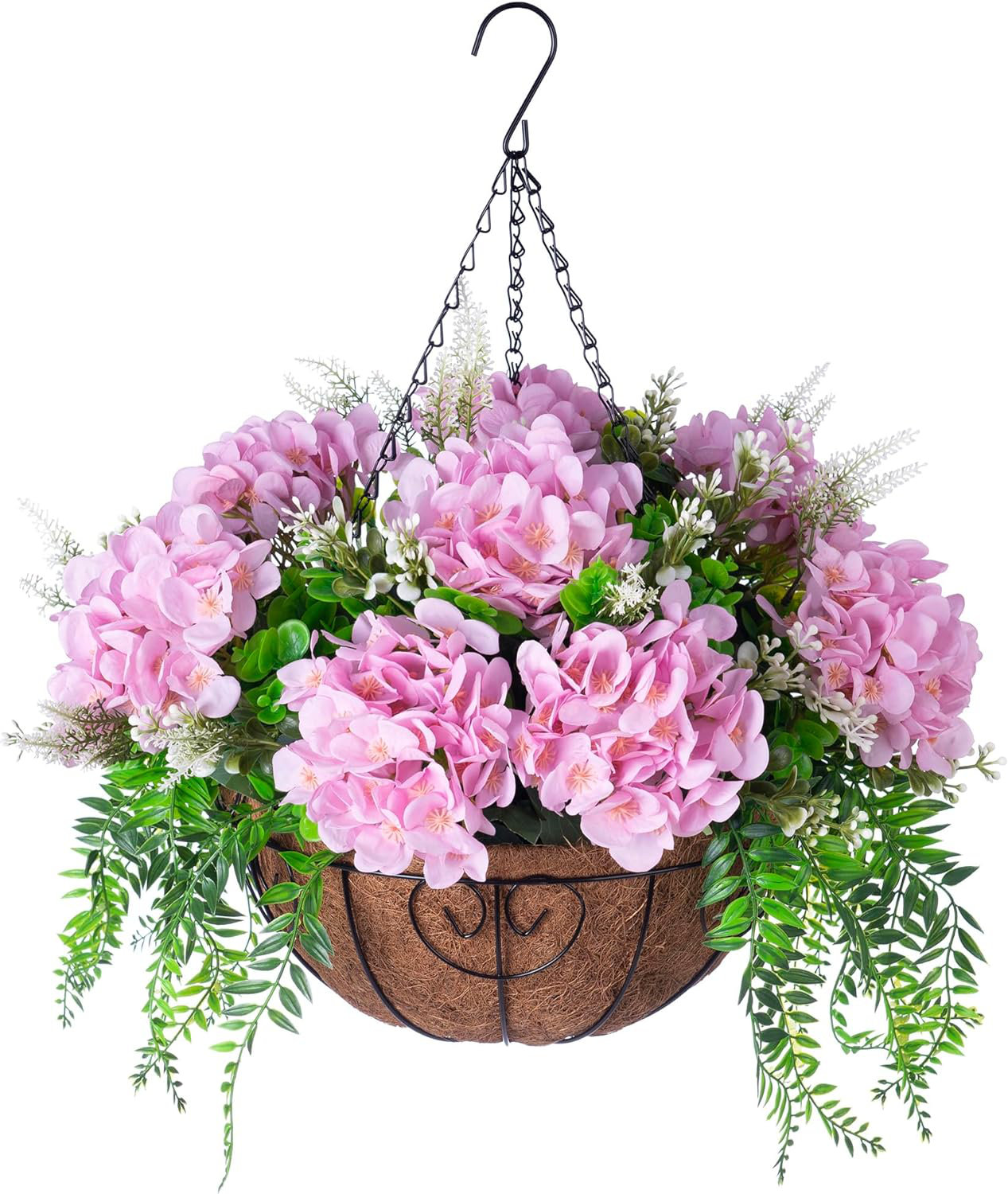 Primrue Hanging Basket Arrangement in Basket | Wayfair