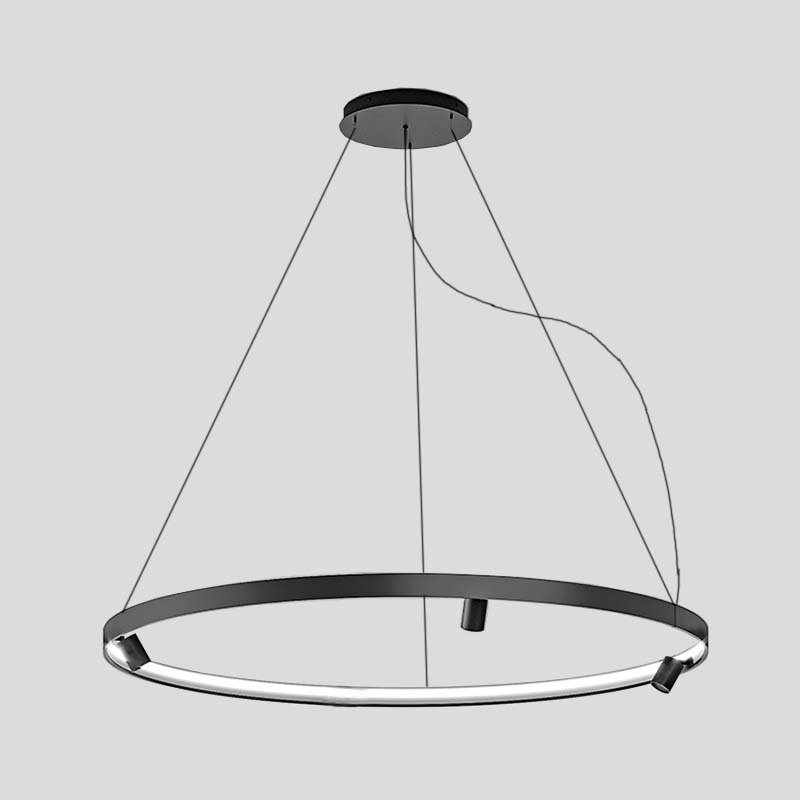 Arena Chandeliers, Black, 2.0625" H x 57.875" W x 57.875" D