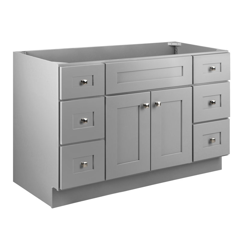 Brookings 48 Inch White Shaker Bathroom Vanity
