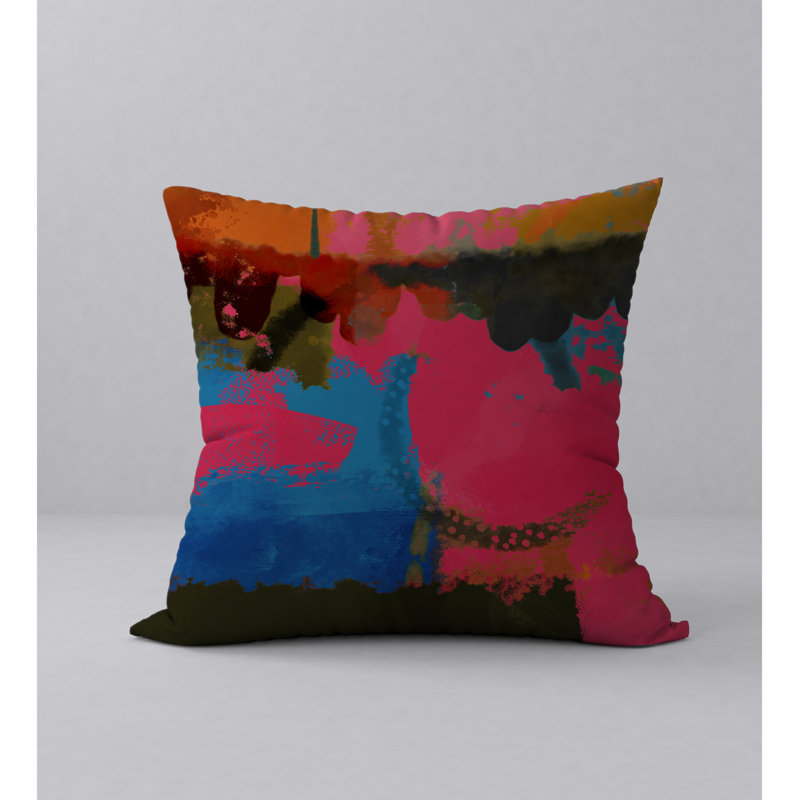 Abstract Reversible Throw Pillow, 24" x 24"
