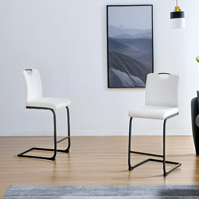 Tabouret de comptoir 25,59 po Isolino, Blanc
