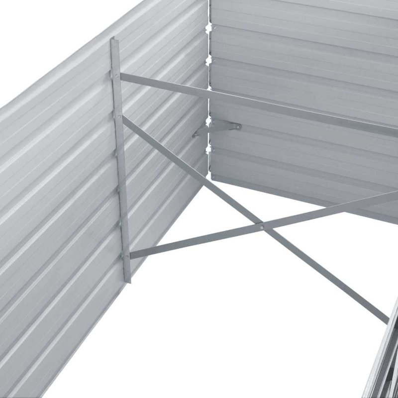 Jardinière en acier galvanisé , Gris, H 30,3 po x l 94,5 po x P 31,5 po