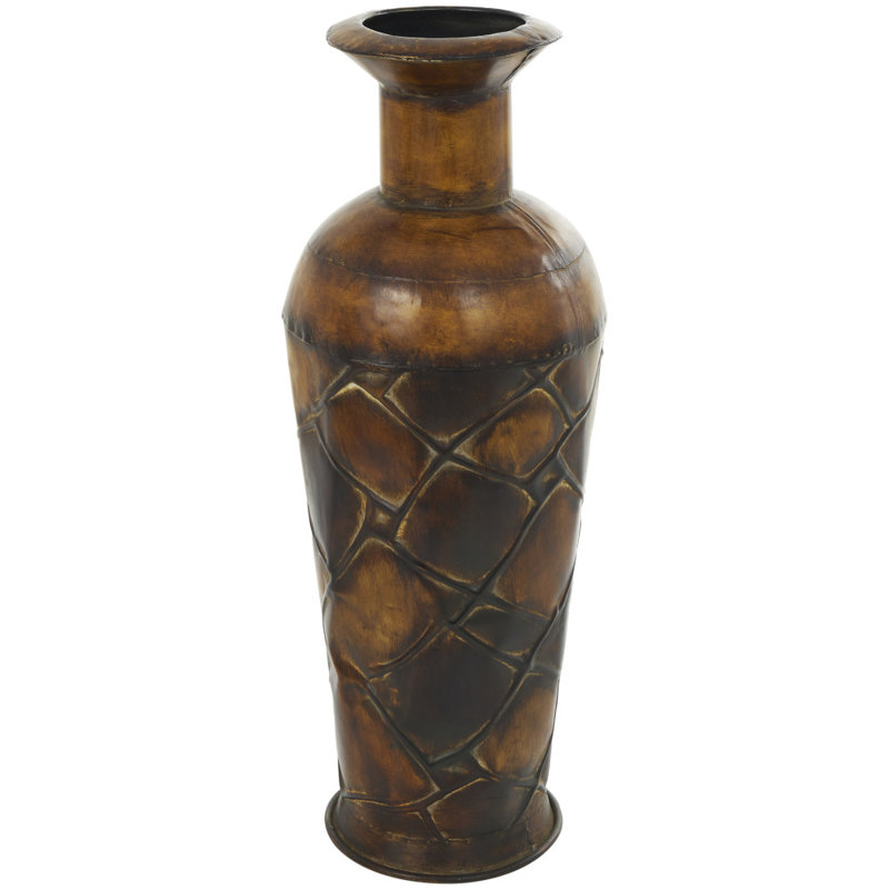 Ciotti Metal Trumpet Floor Vase, Bronze